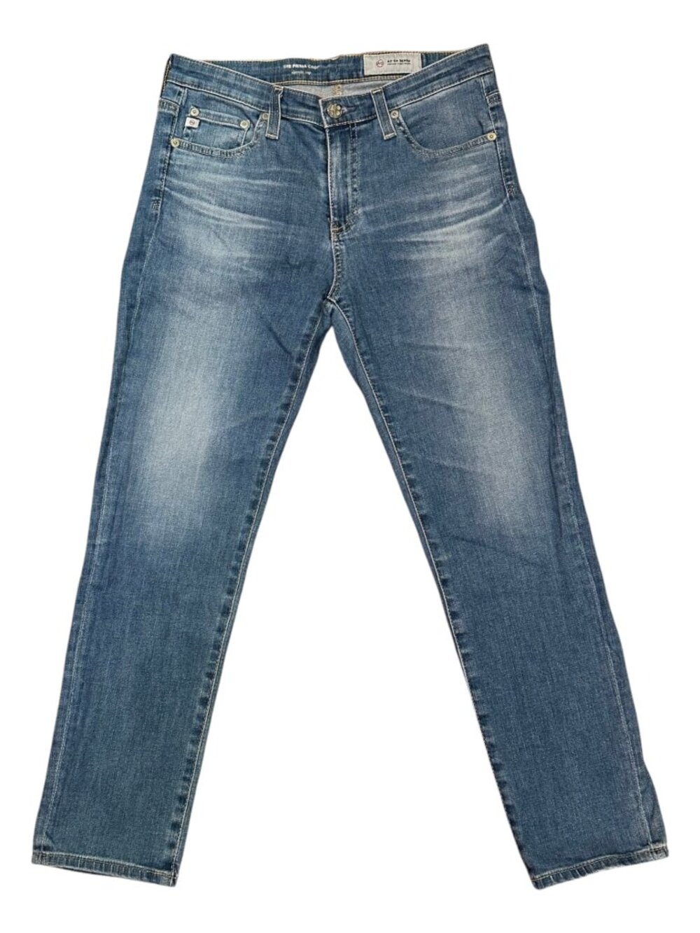 AG Adriano Goldschmied The Prima Crop Cigarette Stretch Jeans Medium Wash 27R